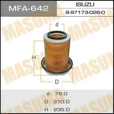 Лот: 18584446. Фото: 1. Воздушный фильтр masuma (vic a-519... Расходные материалы