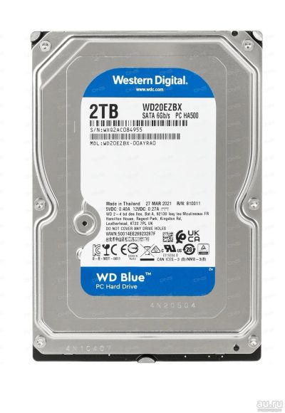Лот: 18244009. Фото: 1. Wd blue 2tb ezbx гарантия днс. Жёсткие диски (HDD)