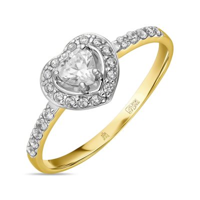 Лот: 24649633. Фото: 1. Кольцо с фианитами. Кольца, перстни