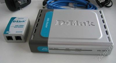Лот: 558666. Фото: 1. ADSL-модем (маршрутизатор) D-Link... Проводные модемы