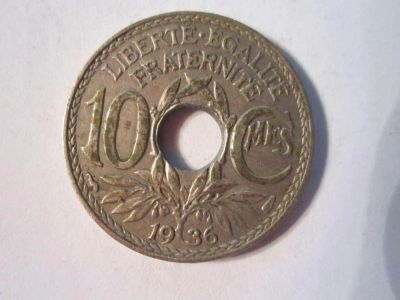 Лот: 7669247. Фото: 1. 10 сантим 1936 Франция. Европа
