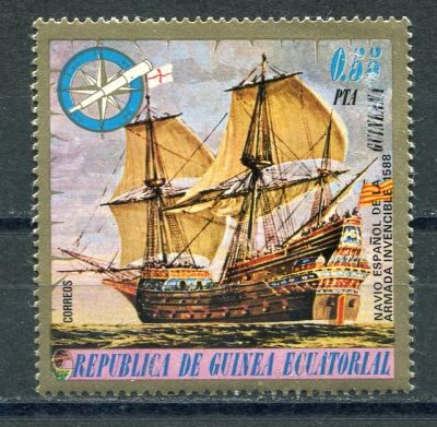 Лот: 20776898. Фото: 1. 1975 Экваториальная Гвинея Парусный... Марки