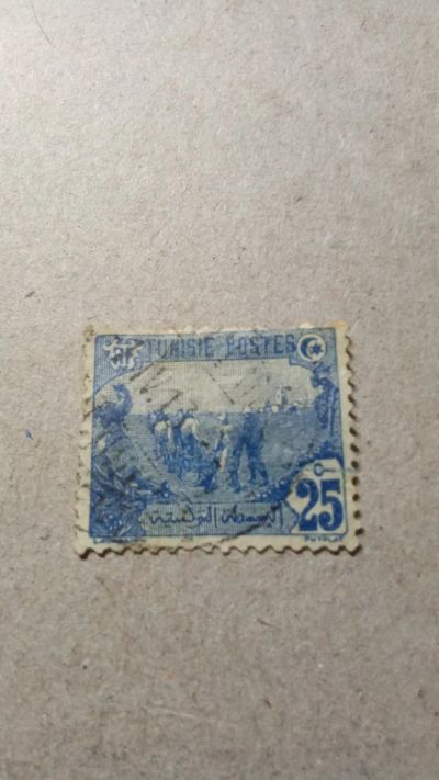 Лот: 24588969. Фото: 1. почтовая Марка Тунис 25 центов... Марки