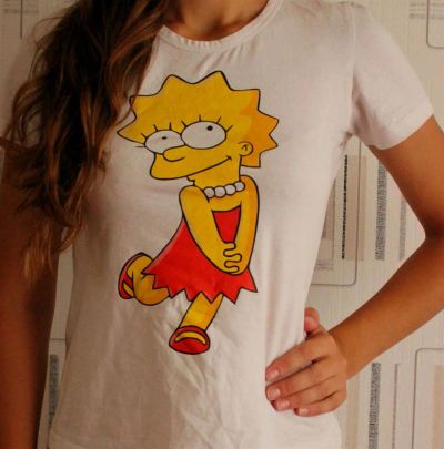 Лот: 3835881. Фото: 1. футболка с Лизой из Simpsons... Футболки, топы и майки