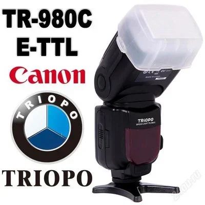 Лот: 3994797. Фото: 1. Вспышка Triopo TR-980 Canon. Вспышки, осветители, рассеиватели