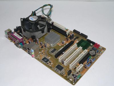 Лот: 7470533. Фото: 1. Pentium 4 506 (2.66Ghz) + MB ASUS... Комплекты запчастей