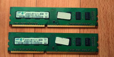 Лот: 17941542. Фото: 1. Оперативная память 2 x 4GB, DDR3... Оперативная память