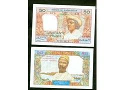 Лот: 18355235. Фото: 1. Мадагаскар 50 франков 1969 ПРЕСС... Африка
