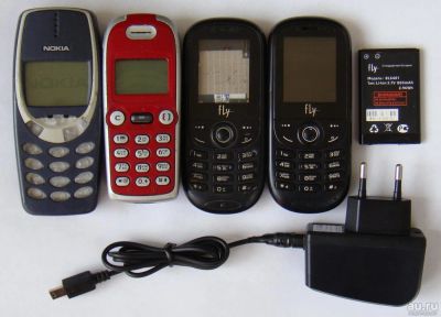 Лот: 8250183. Фото: 1. Nokia 3310, Fly ds103 (2шт), Alcatel... Кнопочные мобильные телефоны