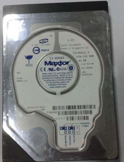 Лот: 8391096. Фото: 1. Жесткий диск IDEMaxtor Fireball... Жёсткие диски (HDD)
