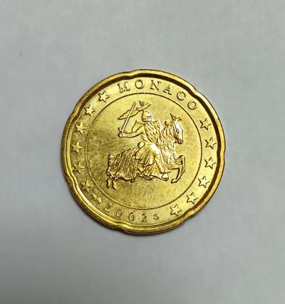 Лот: 25644594. Фото: 1. Монако. 20 евроцентов 2002 aUNC... Европа