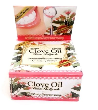 Лот: 19097218. Фото: 1. Rochjana Clove Oil - Herbal Toothpaste... Уход за полостью рта