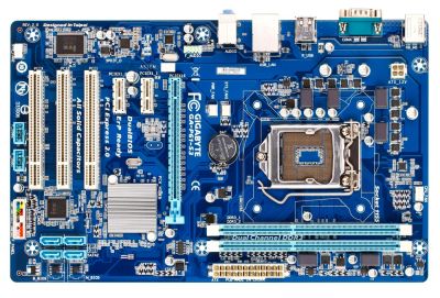 Лот: 8616082. Фото: 1. Gigabyte GA-P61-S3 (LGA1155, DDR3... Материнские платы