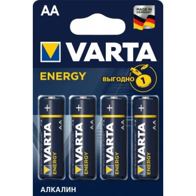 Лот: 19826220. Фото: 1. Батарейки Varta Energy AA 4*BL... Батарейки, аккумуляторы, элементы питания