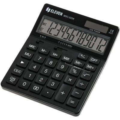 Лот: 25010878. Фото: 1. Калькулятор ELEVEN SDC-333X-BK... Калькуляторы