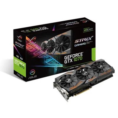 Лот: 10750974. Фото: 1. GeForce GTX 1070 Asus ROG Strix-GTX1070-8G-Gaming... Видеокарты