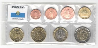 Лот: 8337633. Фото: 1. Набор монет Евро Сан-Марино 2012... Наборы монет