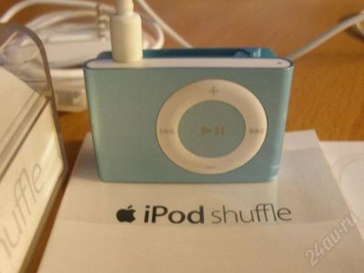 Лот: 195154. Фото: 1. ipod shuffle(original) бирюзовый... Плееры