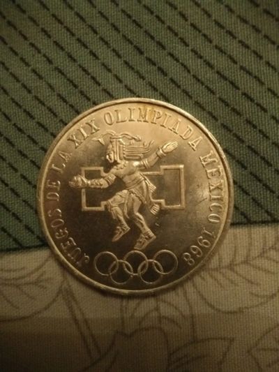 Лот: 12519728. Фото: 1. Олимпиада в Мехико 1968! 25 Песо. Америка