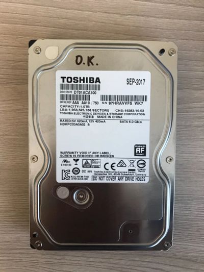 Лот: 16495258. Фото: 1. Жесткий диск Toshiba 1 TB - 2... Жёсткие диски