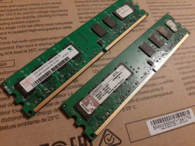 Лот: 14295399. Фото: 1. 4Gb DDR2 памяти (2x2Gb, intel... Оперативная память
