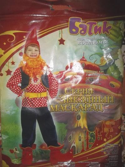 Лот: 6626826. Фото: 1. новогодний костюм Гномика. Детские карнавальные, праздничные костюмы