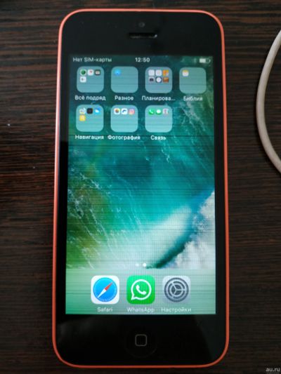 Лот: 13611101. Фото: 1. Apple iPhone 5C 8Gb полосы на... Смартфоны