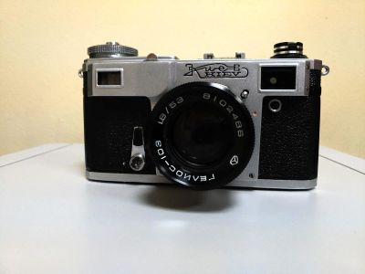 Лот: 9658455. Фото: 1. Фотоаппарат Киев (в отличном состоянии... Плёночные дальномерные, шкальные