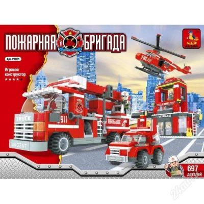 Лот: 2441293. Фото: 1. Конструктор "Пожарная бригада... Машины и техника