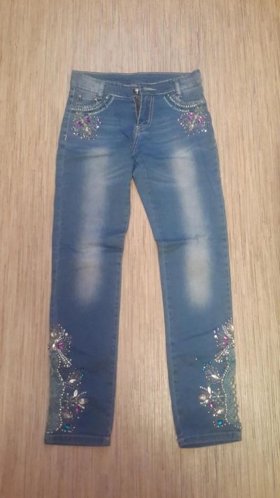 Лот: 8075252. Фото: 1. Джинсы для девочки. Брюки, шорты, джинсы