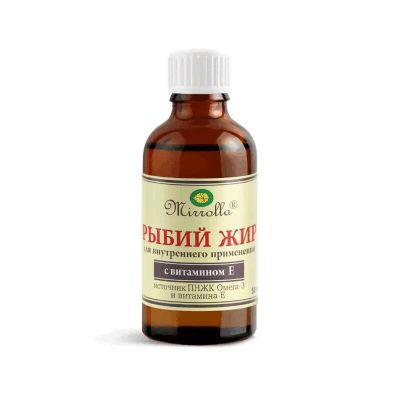 Лот: 25625383. Фото: 1. Mirrolla Рыбий жир с витамином... Лекарства
