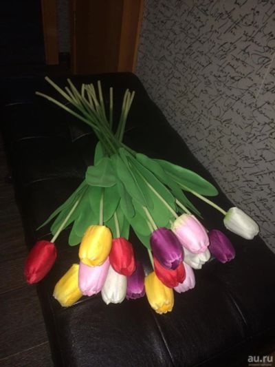 Лот: 8515129. Фото: 1. Искусственные тюльпаны 15 штук... Искусственные и сувенирные цветы