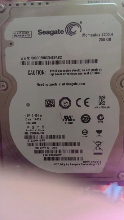 Лот: 12237291. Фото: 1. HDD 2'5 Hitachi 250gb. Жёсткие диски (HDD)