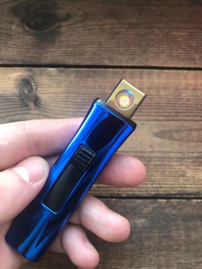Лот: 15268048. Фото: 1. USB зажигалка Blue № 3. Зажигалки, спички, пепельницы