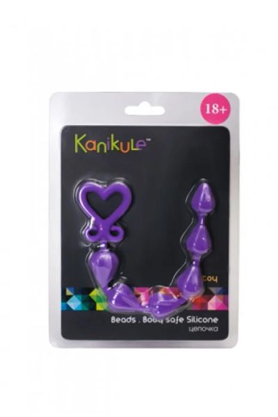 Лот: 7536627. Фото: 1. Анальная цепочка MY TOY фиолетовая... Игрушки