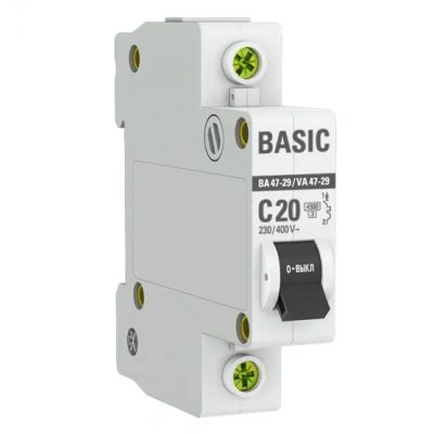 Лот: 20020045. Фото: 1. автомат EKF Basic ВА 47-29 1Р... Электроустановочные изделия