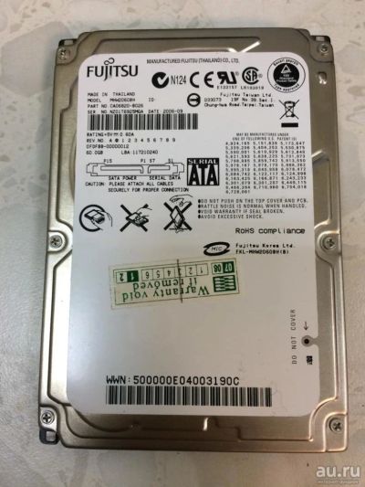 Лот: 8209629. Фото: 1. 60Gb Fujitsu MHW2060BH Гарантия... Жёсткие диски (HDD)