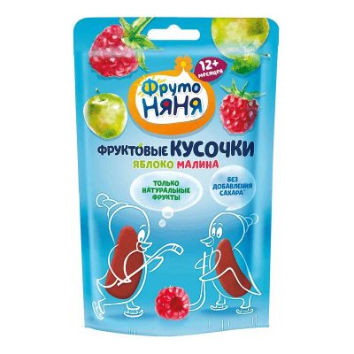 Лот: 23724342. Фото: 1. ФрутоНяня Фруктовые кусочки Яблоко-Малина... Лекарства