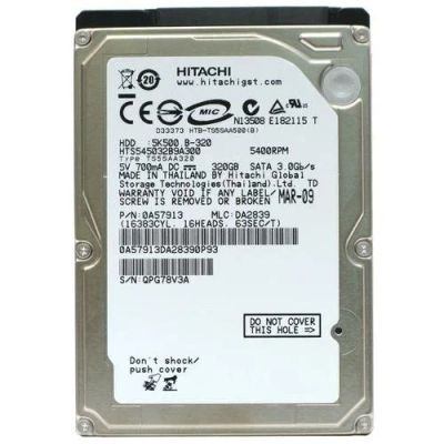Лот: 17169435. Фото: 1. Жесткий диск Hitachi Travelstar... Жёсткие диски (HDD)