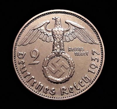Лот: 17092299. Фото: 1. 2 Рейхсмарки 1937, Германия, Третий... Германия и Австрия
