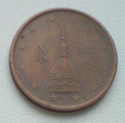 Лот: 3689866. Фото: 1. Италия. 2 евроцента. Европа