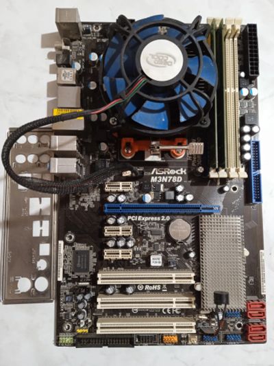 Лот: 21041648. Фото: 1. ASRock M3N78D + AMD Athlon ll... Материнские платы