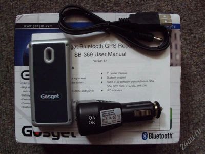 Лот: 800019. Фото: 1. Gosget SB-369 Bluetooth GPS Receiver. GPS-навигаторы