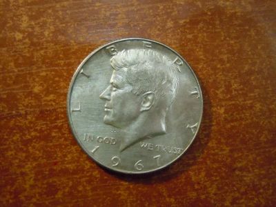 Лот: 25724045. Фото: 1. 1/2 доллара 1967г США, 11,34гр... Америка