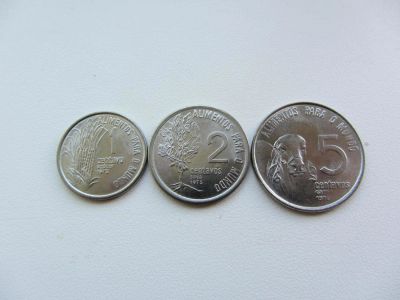 Лот: 11737040. Фото: 1. Бразилия набор из 3х монет 1,2... Наборы монет