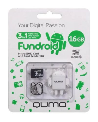 Лот: 4654146. Фото: 1. Карта памяти Microsdhc 16Gb Qumo... Карты памяти