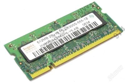 Лот: 1245291. Фото: 1. HYNIX DDR-II SODIMM 512 Mb <PC2-5300... Оперативная память