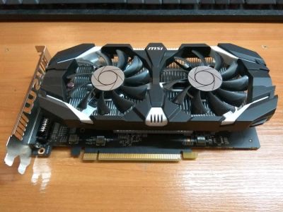 Лот: 10577861. Фото: 1. MSI GeForce GTX 1050 Ti OC 4гб. Видеокарты