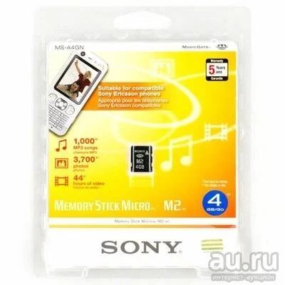 Лот: 12829846. Фото: 1. Карта памяти Sony MS-A4GN Memory... Карты памяти