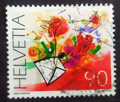 Лот: 22196895. Фото: 1. Швейцария 2001 Поздравительные... Марки